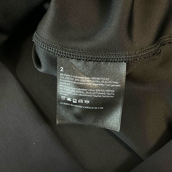 Lululemon Perfectly Oversized Cropped Crew Softstreme Black Womens 2 Sweatshirt - Picture 5 of 9